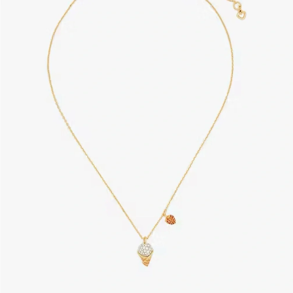 Kate Spade Gold and Silver Ice Cream Cone Necklace - Picture 2 of 2